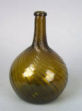 Zanesville Ohio blown golden amber glass bottle ca 1825