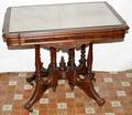 071229 LATE VICTORIAN CARVED WALNUT PARLOR TABLE