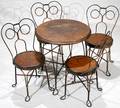 062157 CHILDRENS WROUGHT IRON  OAK CAF FURNITURE