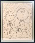062141 CHARLES SCHULZ DRAWING CHARLIE BROWN  LINUS