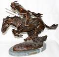 062134 AFTER REMINGTON BRONZE CHEYENNE ON HORSEBACK