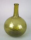 Zanesville Ohio blown citron glass globular bottle ca 1820