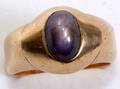061226 10K ROSE GOLD  STAR SAPPHIRE GENTLEMAN RING