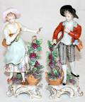 061212 CAPO DI MONTE PORCELAIN FIGURES MID 20TH C