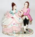 061211 DRESDEN PORCELAIN FIGURE THE MINUET H5 W5