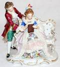 061209 GERMAN PORCELAIN FIGURE GROUP H7 W7