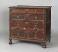 English William  Mary oak and pine chest of drawers