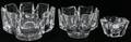 051249 ORREFORS CRYSTAL BOWLS  VOTIVE THREE