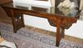 042135 CHINESE TEAKWOOD CARVED ALTAR TABLE