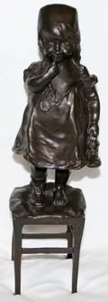 091283 METAL FIGURAL SCULPTURE OF A CHILD H125