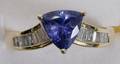 091269 TANZANITE  DIAMOND 14K YELLOW GOLD RING