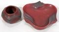 090262 VAN BRIGGLE POTTERY ASHTRAY  VASE