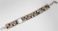 080215 STERLING SILVER  GEMSTONE BRACELET L7