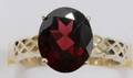 080214 14K YELLOW GOLD  RHODOLITE GARNET RING