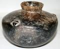 080210 MEXICAN POTTERY VASE ANTIQUE H4 DIA5