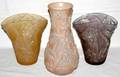 072187 PHOENIX GLASS VASES 3 H8 TO 115