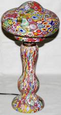 072179 MILLEFLEURS GLASS TABLE LAMP WDOME