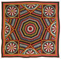 Pieced lone star quilt ca 1900