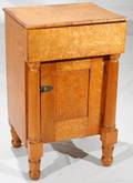 062168 SHERATON PERIOD TIGER MAPLE CABINET C1830S