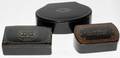 061286 ENGLISH PAPIER MACHE SNUFF BOXES 19TH C