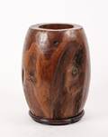 Huanghuali Carved Wooden Vase