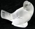 063519 LALIQUE CRYSTAL FIGURE OF SPARROW W HEAD UP