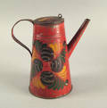 Tole teapot 19th c