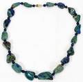 050257 MALACHITE  LAPIS STONE NECKLACE L16