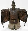 042195 JAPANESE BRONZE ACTORLORD ANTIQUE 11x10