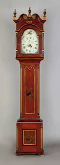 Kutztown Pennsylvania painted tall case clock ca 1810