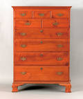 Pennsylvania Chippendale cherry semi tall chest ca 1770