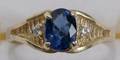 090294 14K YELLOW GOLD DIAMOND  SAPPHIRE RING