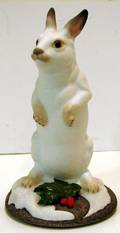 082196 KAZMAR BISQUE FIGURE SNOWSHOE HARE H85