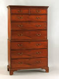 George III mahogany chest on chest ca 1770