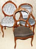 071318 VICTORIAN SIDE CHAIRS 19TH C THREE