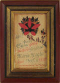 Southeastern Pennsylvania ink and watercolor fraktur dated 1802 for Maria Magdalena Neef