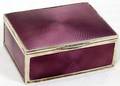 061290 ENGLISH STERLING SILVER  ENAMEL BOX 192425