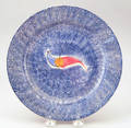 Blue spatter plate 19th c