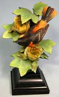 063126 D DOUGHTY PORCELAIN BALTIMORE ORIOLES TULIP