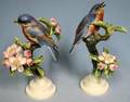 063118 D DOUGHTY PORCELAIN BLUEBIRDSAPPLE BLOSSOMS