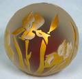 063117 CORREIA ART GLASS IRIS PAPERWEIGHT