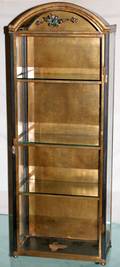 063096 TOLE DISPLAY CABINET W GLASS SIDES H40
