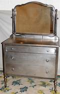 063093 METAL THREEDRAWER DRESSER W MIRROR H64