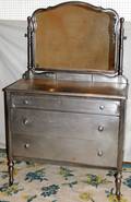 063092 METAL THREEDRAWER DRESSER W MIRROR H64