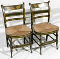 052260 HITCHCOCK STYLE SIDE CHAIRS 19TH C PAIR