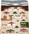 051320 NAVAJO PICTORIAL WOVEN MAT C1980 19x15