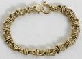 050273 ITALY 14K GOLD DOUBLE CHAIN BRACELET