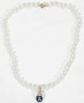 050268 758MM PEARL GOLD  DIAMOND NECKLACE L18