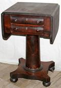 042220 AMERICAN EMPIRE MAHOGANY WORK TABLE C1840