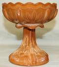 090340 VICTORIAN CHOCOLATE GLASS COMPOTE H6 DIA5